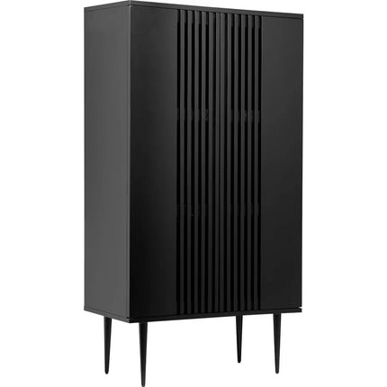 UNICORN Sideboard wall unit modern black metal Width 80 cm Depth 40 cm Height 148 cm