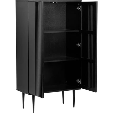 UNICORN Sideboard wall unit modern black metal Width 80 cm Depth 40 cm Height 148 cm