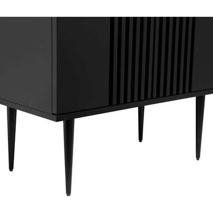 UNICORN Sideboard wall unit modern black metal Width 80 cm Depth 40 cm Height 148 cm