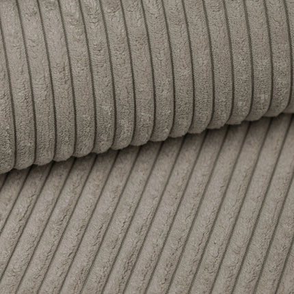 UNICORN 5-seater corner sofa with chaise longue Rib fabric beige brown grey