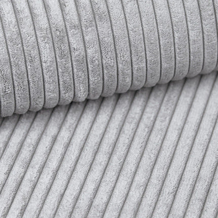 UNICORN Corner sofa 4-seater with chaise longue Ribbed fabric beige grey