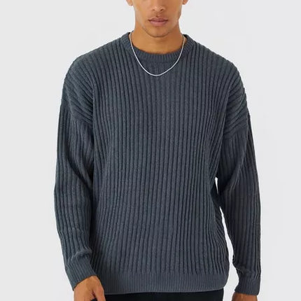 UNICORN Men's sweater ribbed dark gray xs s m l xl
