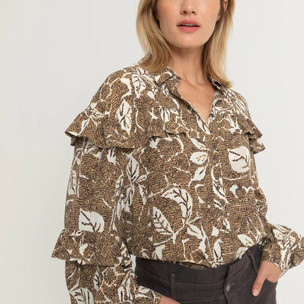 UNICORN Women's shirt light brown white xs s m l xl xxl xxxl