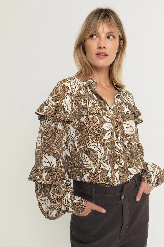 UNICORN Women's shirt light brown white xs s m l xl xxl xxxl