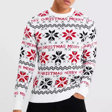 UNICORN Men's sweater Christmas pattern white s m l xl xxl