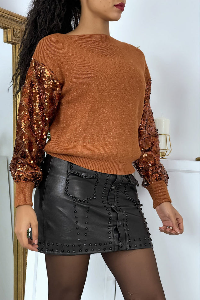 UNICORN Women's sweater glitter brown s m l xl