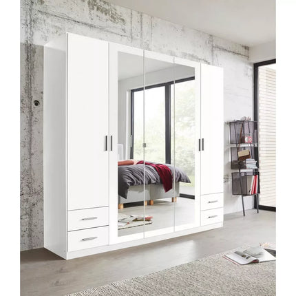 UNICORN Wardrobe country modern oak light brown dark gray white Width 225 cm Depth 59 cm Height 210 cm