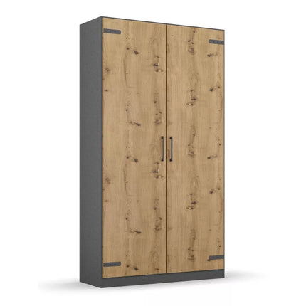 UNICORN Industrial wardrobe matt dark gray brown width 91 cm depth 54 cm height 197 cm