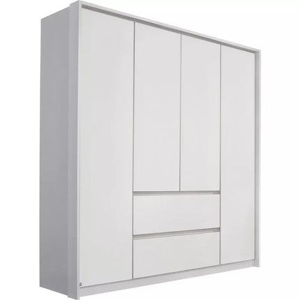 UNICORN Wardrobe modern white black brown Width 185 cm Depth 58 cm Height 212 cm