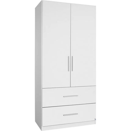UNICORN Wardrobe oak brown white dark gray Width 91 cm Depth 54 cm Height 197 cm