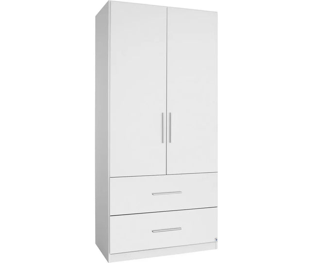 UNICORN Wardrobe oak brown white dark gray Width 91 cm Depth 54 cm Height 197 cm