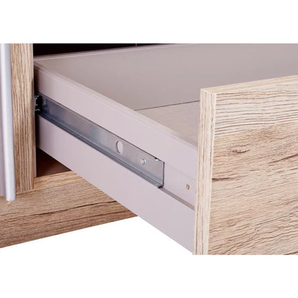 UNICORN Wardrobe oak brown white with mirror Width 91 cm Depth 56 cm Height 199 cm