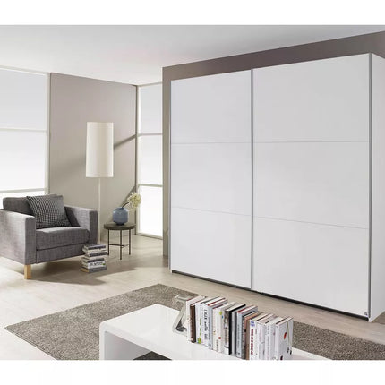 UNICORN Wardrobe sliding door wardrobe modern white dark gray Width 218 cm Depth 59 cm Height 210 cm