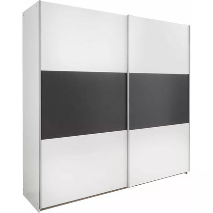 UNICORN Wardrobe sliding door wardrobe modern white dark gray Width 218 cm Depth 59 cm Height 210 cm