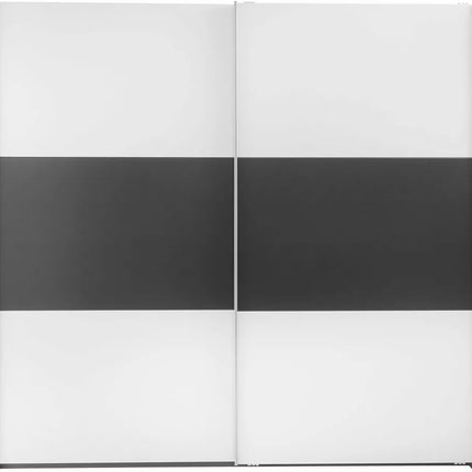 UNICORN Wardrobe sliding door wardrobe modern white dark gray Width 218 cm Depth 59 cm Height 210 cm