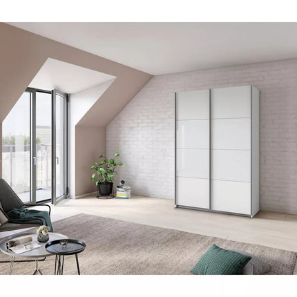UNICORN Wardrobe modern white oak light brown Width 225 cm Depth 54.2 cm Height 210.5 cm