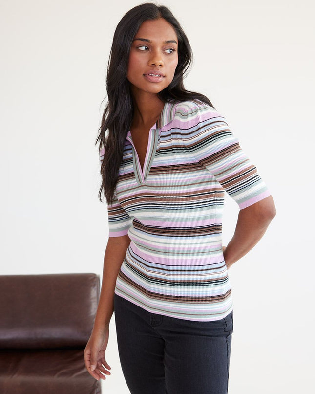 UNICORN Women's striped shirt white mint green brown pink xxs xs s m l xl xxl xxxl