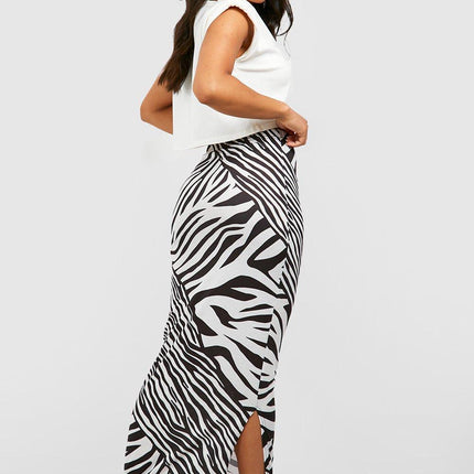 UNICORN Women's long skirt zebra print black white xs s m l xl xxl