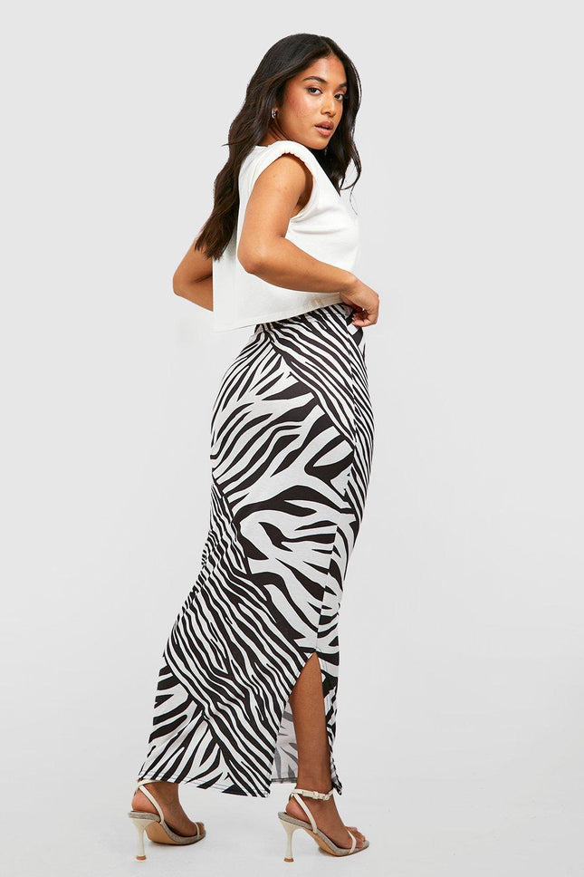 UNICORN Women's long skirt zebra print black white xs s m l xl xxl