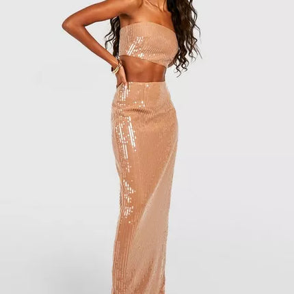 UNICORN Women's skirt long leather nude beige xs s m l xl