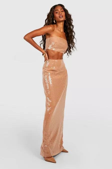 UNICORN Women's skirt long leather nude beige xs s m l xl