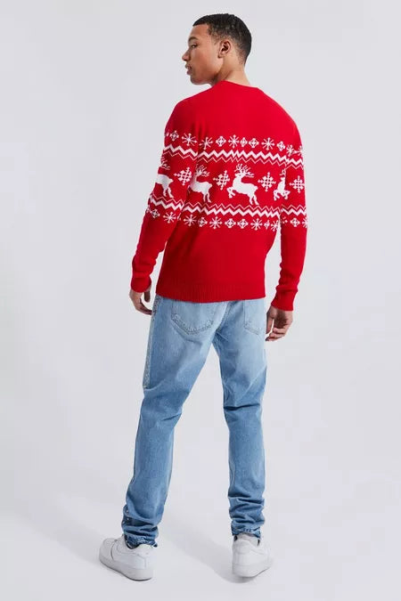 UNICORN Men's sweater Christmas pattern red s m l xl xxl
