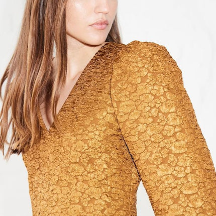 UNICORN Women's dress yellow brown xs s m l xl