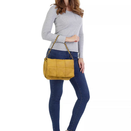 UNICORN Women's handbag leather yellow