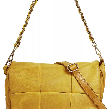 UNICORN Women's handbag leather yellow
