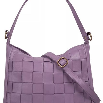 UNICORN Women's shoulder bag genuine leather purple one size