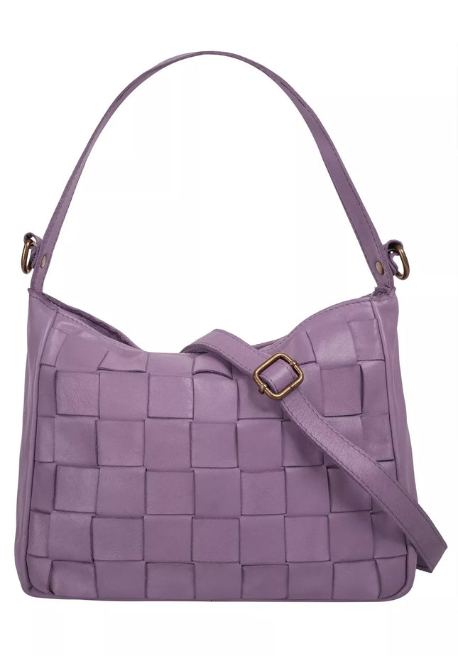 UNICORN Women's shoulder bag genuine leather purple one size
