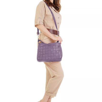 UNICORN Women's shoulder bag genuine leather purple one size