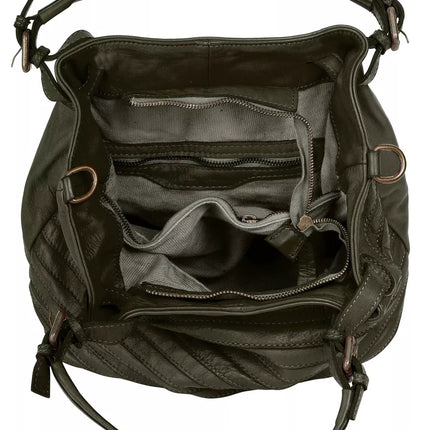 UNICORN Women's shoulder bag leather dark green one size