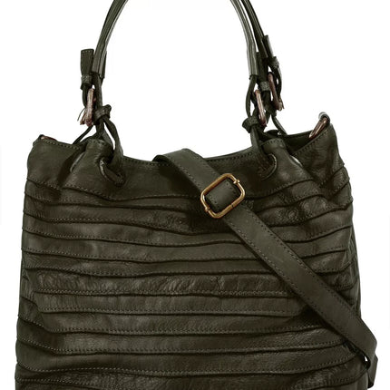 UNICORN Women's shoulder bag leather dark green one size
