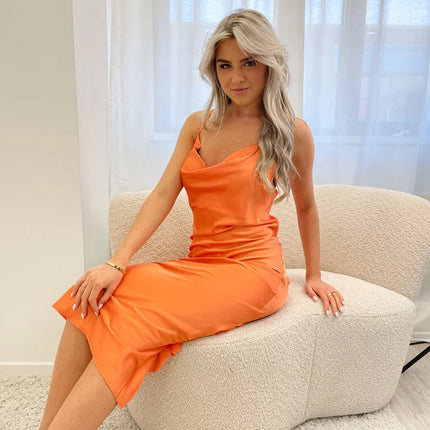 UNICORN Women's dress orange s m l