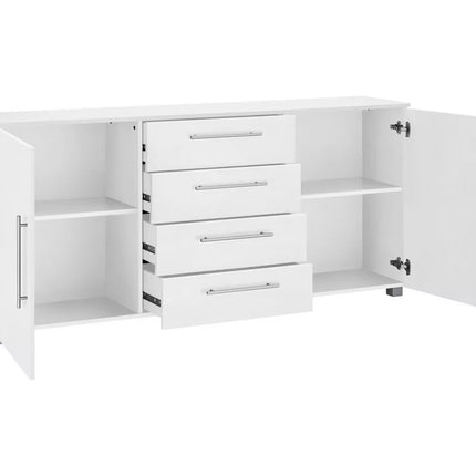 UNICORN Sideboard wall unit modern brown white Width 180.5 cm Depth 35 cm Height 81.4 cm
