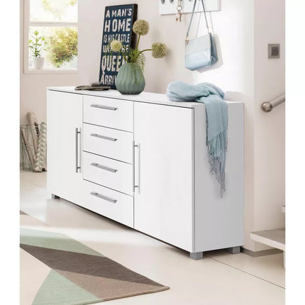 UNICORN Sideboard wall unit modern brown white Width 180.5 cm Depth 35 cm Height 81.4 cm