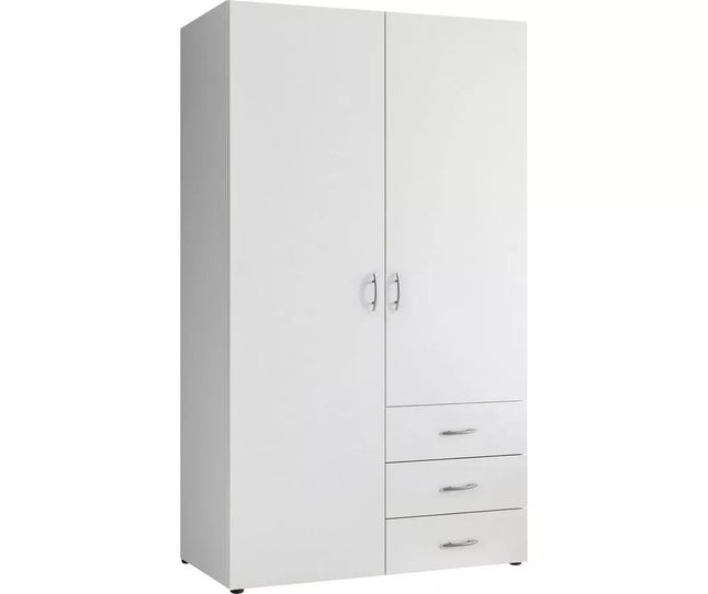 UNICORN Wardrobe basic white Width 101 cm Depth 51 cm Height 176 cm
