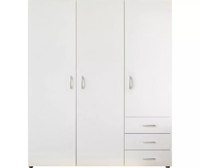 UNICORN Wardrobe basic white Width 150 cm Depth 51 cm Height 176 cm