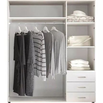 UNICORN Wardrobe basic white Width 150 cm Depth 51 cm Height 176 cm