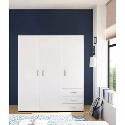UNICORN Wardrobe basic white Width 150 cm Depth 51 cm Height 176 cm
