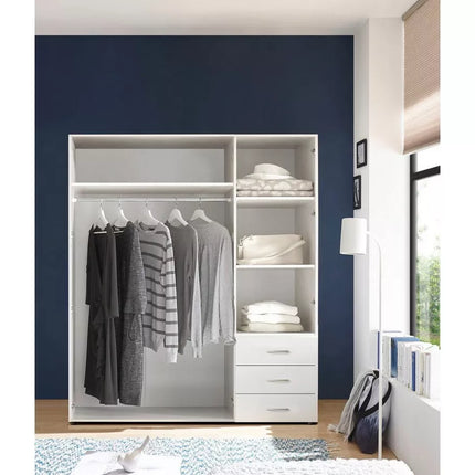 UNICORN Wardrobe basic white Width 150 cm Depth 51 cm Height 176 cm