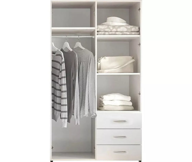 UNICORN Wardrobe basic white Width 101 cm Depth 51 cm Height 176 cm