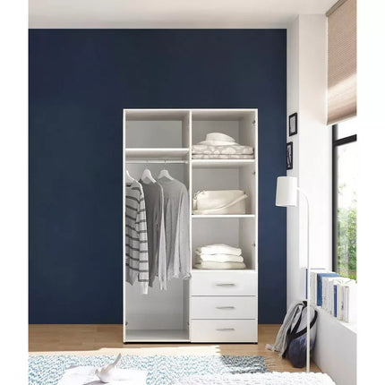UNICORN Wardrobe basic white Width 101 cm Depth 51 cm Height 176 cm