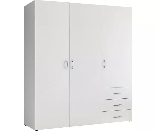 UNICORN Wardrobe basic white Width 150 cm Depth 51 cm Height 176 cm