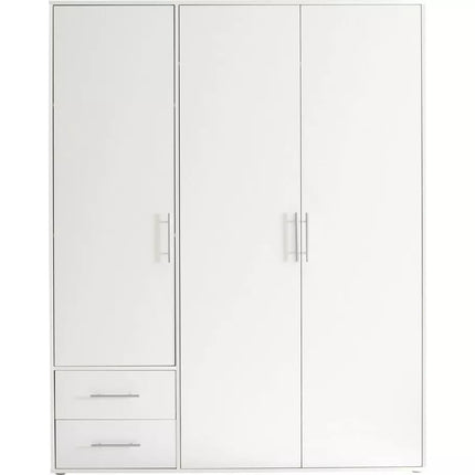 UNICORN Wardrobe modern white oak brown gray Width 155 cm Depth 60 cm Height 195 cm