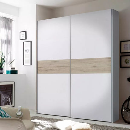UNICORN Wardrobe modern white oak brown gray Width 170 cm Depth 59 cm Height 195 cm