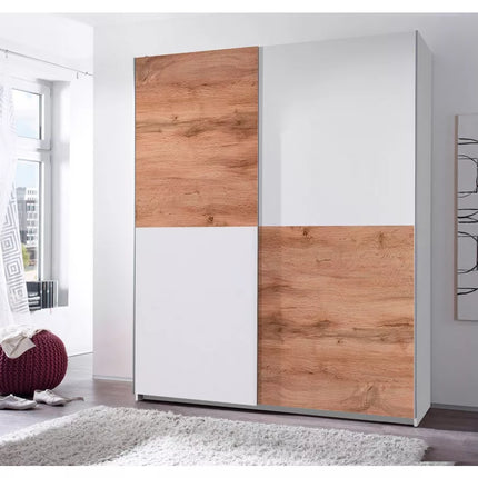 UNICORN Wardrobe modern white oak brown gray Width 170 cm Depth 59 cm Height 195 cm