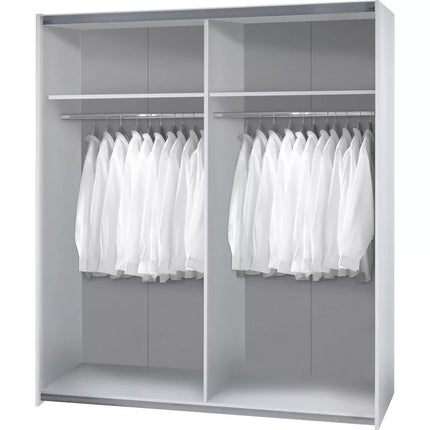 UNICORN Wardrobe modern white oak brown gray Width 170 cm Depth 59 cm Height 195 cm