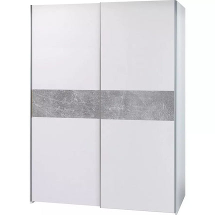 UNICORN Wardrobe modern white oak brown gray Width 170 cm Depth 59 cm Height 195 cm